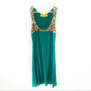 🌴Catherine Malandrino Green Sequin Tank Dress